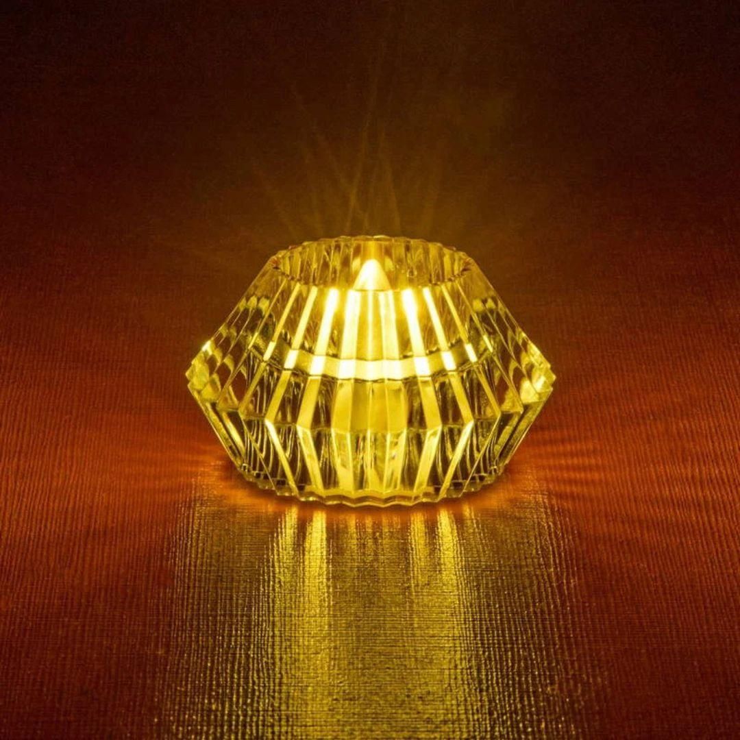 Decorative Led Crystal Diamond Candle (Pack of 2)