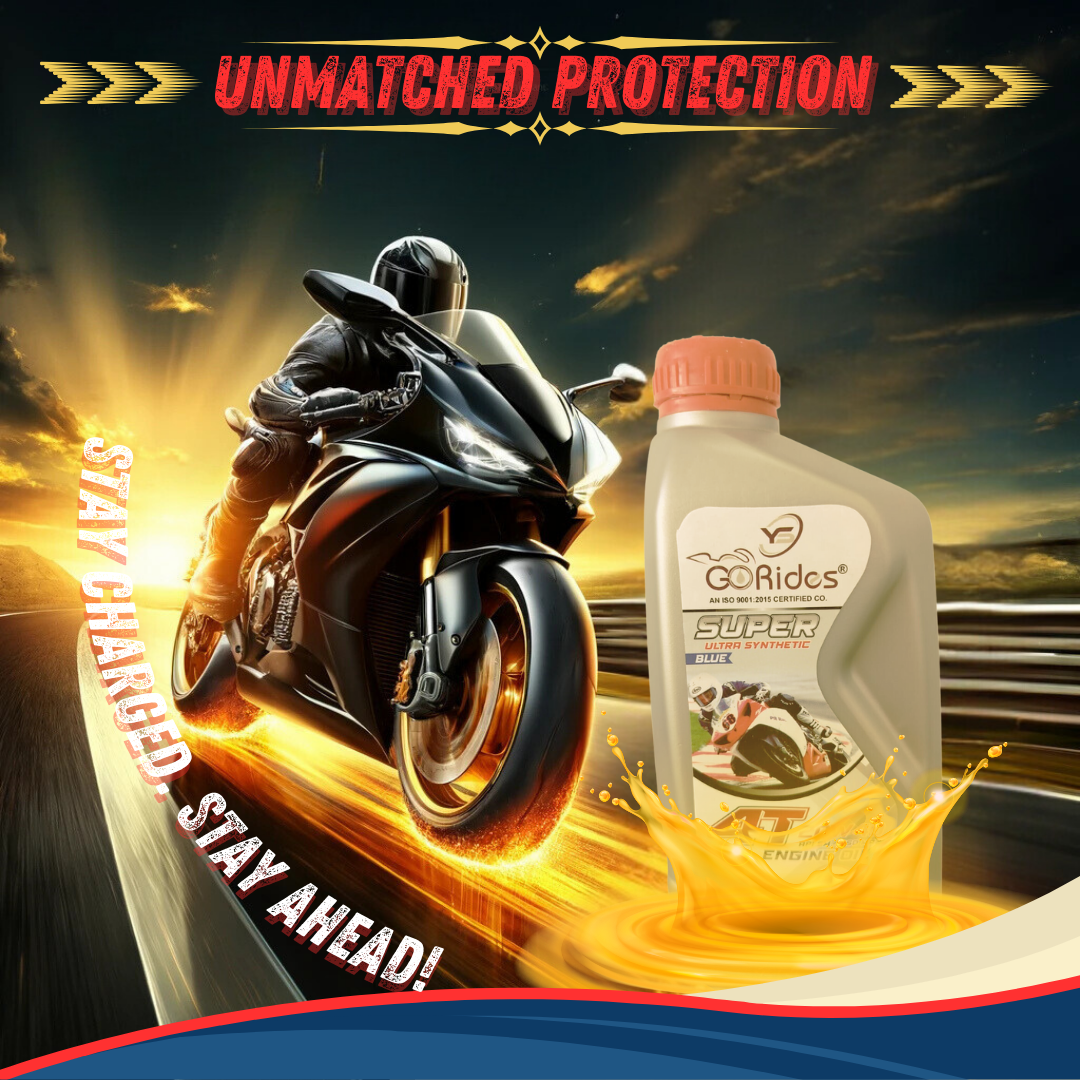 YS Go Rides Super 4T 20W-40 Ultra Fully Synthetic Blue Bike Engine Oil | Advanced Motorcycle Protection 900 ml