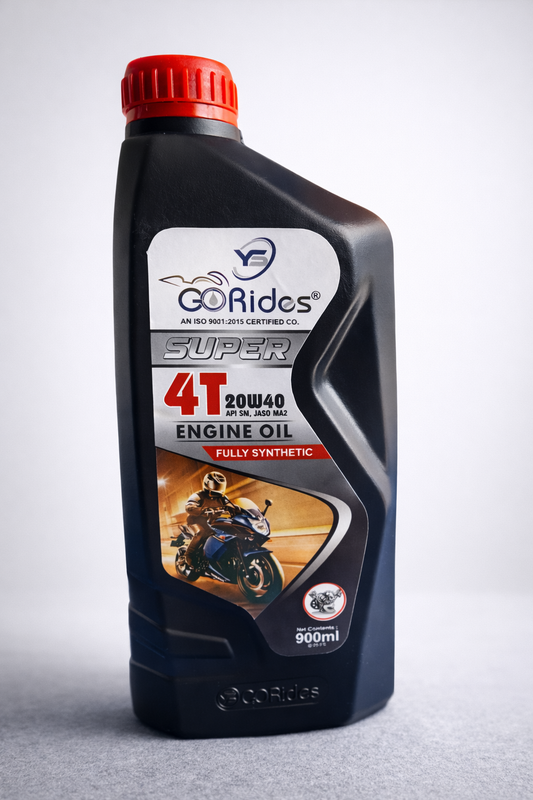 YS Go Rides Super 4T 20W-40 Fully Synthetic Bike Engine Oil | High Performance Motorcycle Oil 900 ML